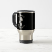 Til Death Do us Part Skeleton Hand hält Anatomie Reisebecher (Vorderseite Links)