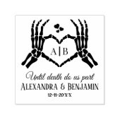 Til Death Do us Part Skeleton Hands Herz-Zeichen # Permastempel (Design)