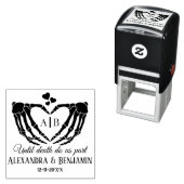 Til Death Do us Part Skeleton Hands Herz-Zeichen # Permastempel (Beispiel)