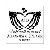 Til Death Do us Part Skeleton Hands Herz-Zeichen # Permastempel (Design)
