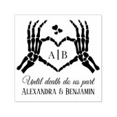 Til Death Do us Part Skeleton Hands Herzzeichen #1 Permastempel (Design)