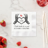 Til Death Do us Part Skeleton Hands Herzzeichen #1 Serviette (Beispiel)