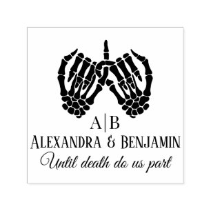 Til Death Do us Part Skeleton Hands Pinky Swear #N Permastempel