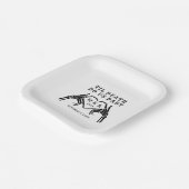 Til Death Do us Part Skeleton Heart Hand Wedding Pappteller (Gewinkelt)