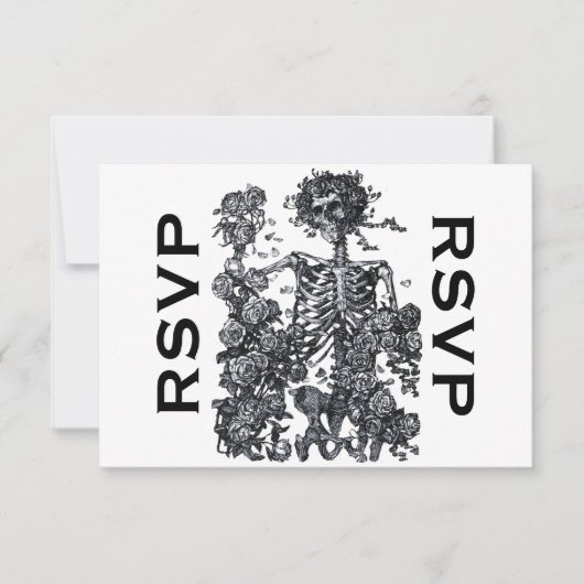 Til Death Do us Part Skeleton UAWG RSVP Karte (Vorderseite)