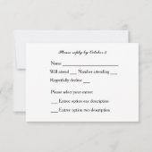 Til Death Do us Part Skeleton UAWG RSVP Karte (Rückseite)