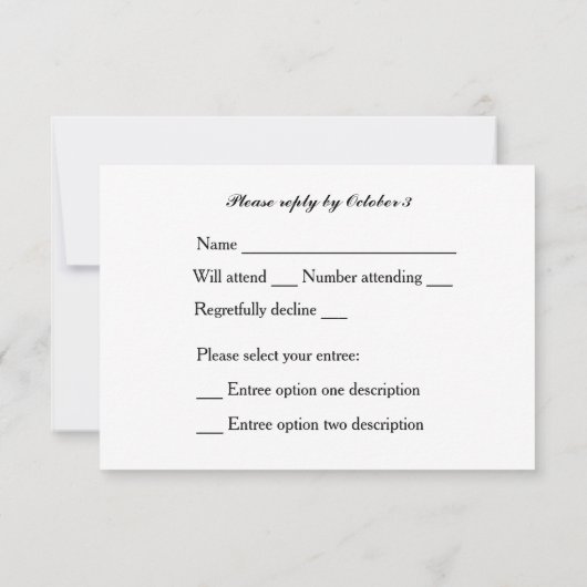 Til Death Do us Part Skeleton UAWG RSVP Karte (Rückseite)