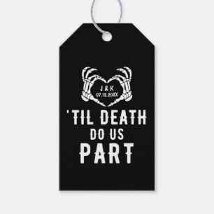 Til Death Do us Part Skeleton Wedding Black Geschenkanhänger