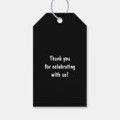 Til Death Do us Part Skeleton Wedding Black Geschenkanhänger (Rückseite)