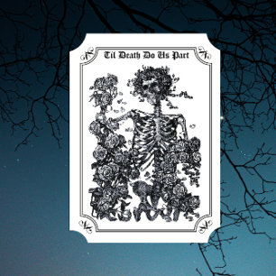 Til Death Do Us Part Skeleton Wedding Invitation Einladung