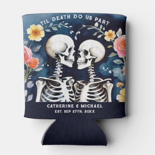 Til Death Do us Part Skeletons Gothic Wedding Dosenkühler (Rückseite)