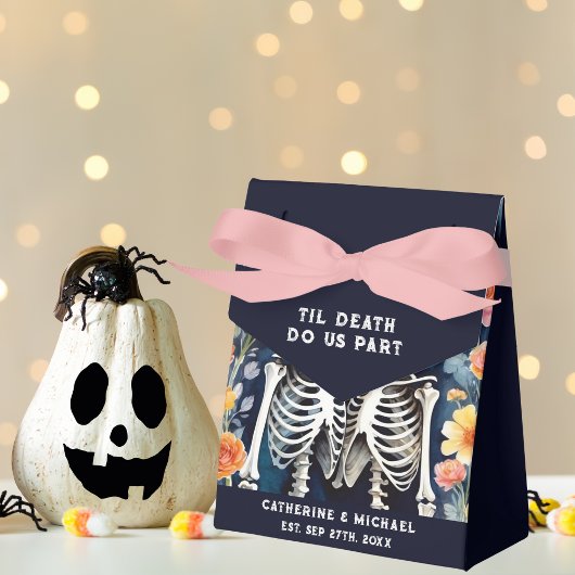Til Death Do us Part Skeletons Gothic Wedding Geschenkschachtel