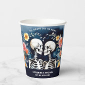 Til Death Do us Part Skeletons Gothic Wedding Pappbecher (Rückseite)