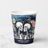 Til Death Do us Part Skeletons Gothic Wedding Pappbecher (Vorderseite)