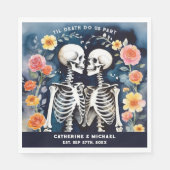 Til Death Do us Part Skeletons Gothic Wedding Serviette (Vorderseite)