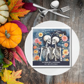 Til Death Do us Part Skeletons Gothic Wedding Serviette