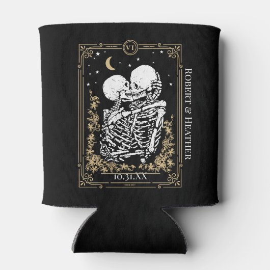 Til Death Do us Part Skelett liebt Tarot Card Dosenkühler (Rückseite)