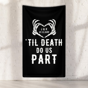 Til Death Do us Part Skelett Wedding Vertikal Banner