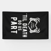 Til Death Do us Part Skelett Wedding Vertikal Banner (Horizontal)