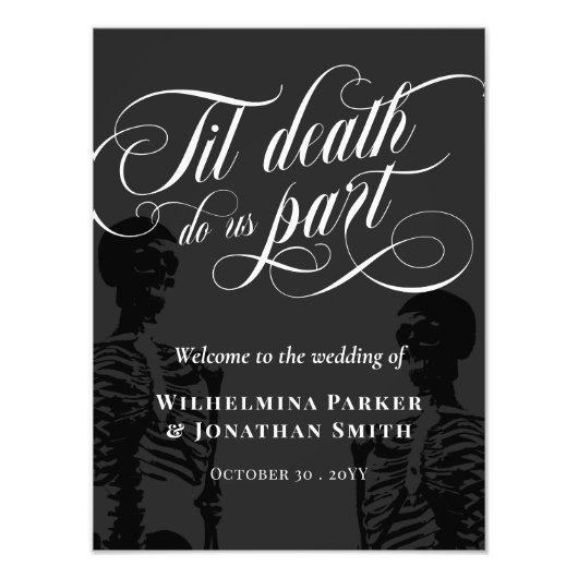 Til Death Do us Part Skelett wird willkommen heiße Fotodruck (Vorne)