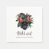 Til Death Do us Part Skull Halloween-Brautparty Serviette (Vorderseite)