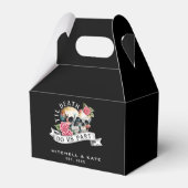 Til Death Do us Part Skulls & Rose Black Wedding Geschenkschachtel (Vorderseite)