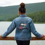 Til Death Do us Part Skulls & Rose Mrs. Wedding Jeansjacke