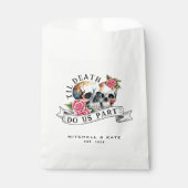 Til Death Do us Part Skulls & Rose White Wedding Geschenktütchen (Vorderseite)