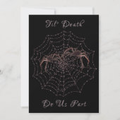 Til Death Do us Part Spiders Halloween Gothic Einladung (Vorderseite)
