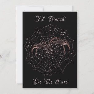 Til Death Do us Part Spiders Halloween Gothic Einladung
