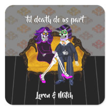 Til Death Do us Part Sugar Skull Couple