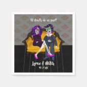 Til Death Do us Part Sugar Skull Couple Serviette (Vorderseite)