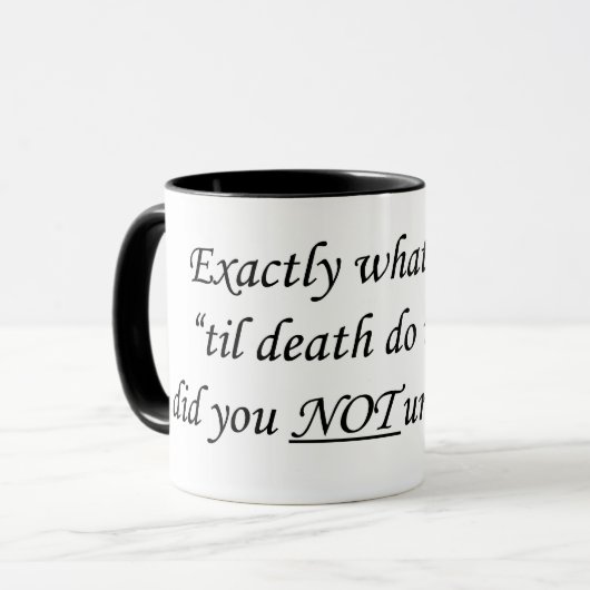 Til Death Do us Part-Tasse Tasse (Vorderseite Links)