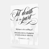Til Death Do us Part Transparente Skelette willkom Acrylschild (Winkel)