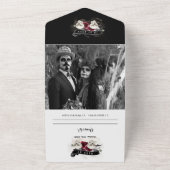 Til Death Do us Part Trifold Wedding Einladung (Außenbereich)