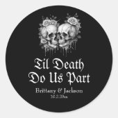 Til Death Do us Part Wedding Runder Aufkleber (Vorderseite)