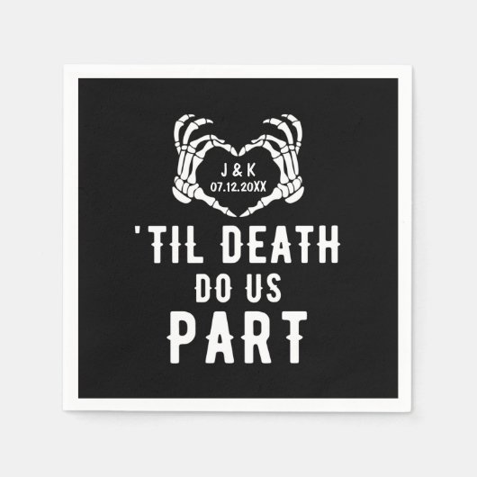Til Death Do us Part Wedding Suppes Custom Serviette (Vorderseite)