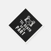 Til Death Do us Part Wedding Suppes Custom Serviette (Ecke)