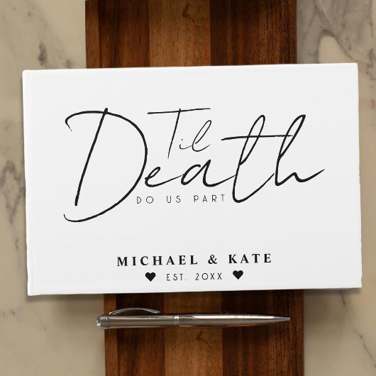 Til Death Do us Part White Wedding Gästebuch