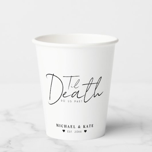 Til Death Do us Part White Wedding Pappbecher (Vorderseite)