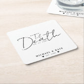 Til Death Do us Part White Wedding Rechteckiger Pappuntersetzer (angewinkelt)