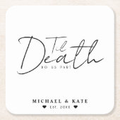 Til Death Do us Part White Wedding Rechteckiger Pappuntersetzer (Vorderseite)