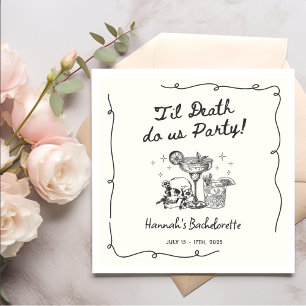 Til Death Do Us Party Bachelorette Cocktail Party Serviette