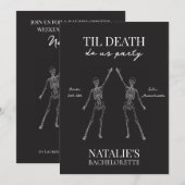Til Death Do Us Party Bachelorette Einladung (Vorne/Hinten)