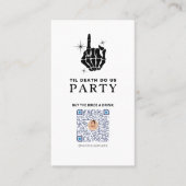 "Til Death Do us Party Bachelorette QR-Code-Karte Platzkarte (Vorderseite)