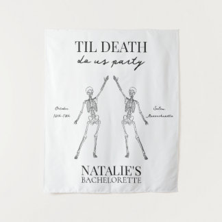 Til Death Do Us Party Bachelorette Tapestry Wandteppich