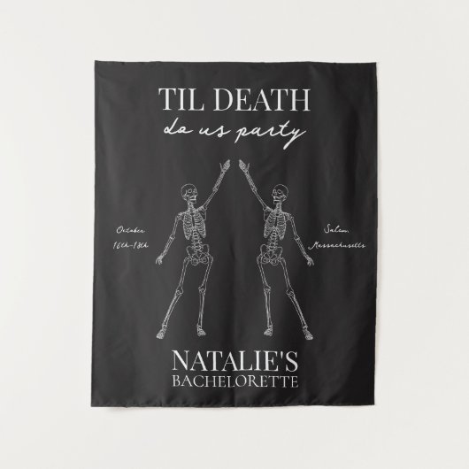 Til Death Do Us Party Bachelorette Tapestry Wandteppich (Vorderseite)