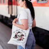 Til Death Do Us Party Gothic Floral Skull Wedding Tragetasche