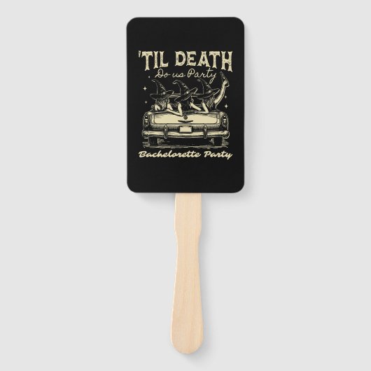 Til Death Do Us Party Halloween D Yellow Fächer (Vorderseite)