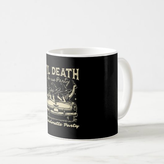 Til Death Do Us Party Halloween D Yellow Kaffeetasse (VorderseiteRechts)